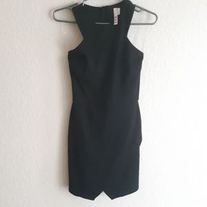 Little black dress, asymmetrical hem
